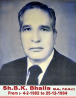 10 Sh B K Bhalla(1982-84)